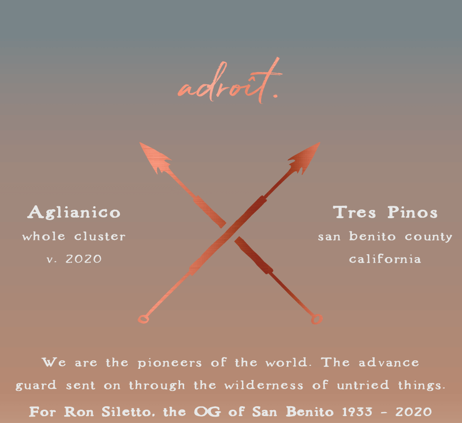 Adroit Aglianico Tres Pinos Vineyard 2020 - Image 3